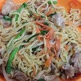 オイスターソースのニラ焼きそば