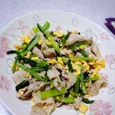 豚肉と小松菜の塩炒め