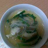 ささ身のラーメン入りスープ