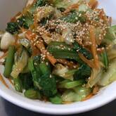 小松菜のショウガ炒め