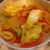 春キャベツのカレー炒め