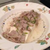 豆腐の豚肉あんかけ