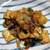 揚げ豆腐の甘辛炒め
