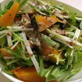 水菜とささ身の粒マスタードサラダ