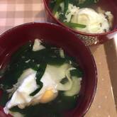 ニラとおとし卵のスープ