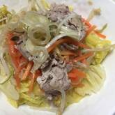 豚しゃぶとキャベツのネギドレッシング和え