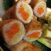 照り焼き豚の野菜巻き