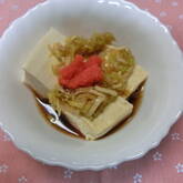 豆腐のレンジ蒸しネギダレがけ