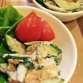 キュウリとツナのマスタードサラダ