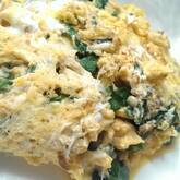 ニラとひき肉の卵焼き