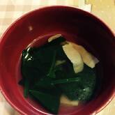 豚とホウレン草のスープ