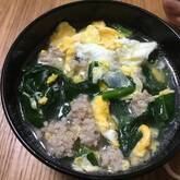 ホウレン草のかきたま汁