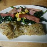 ホウレン草のバターしょうゆ炒め