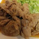 薄切り豚肉のショウガ焼き