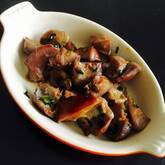 砂肝のネギショウガ炒め