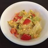 とろーりチーズのトマトとレタスの卵乗せ