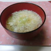 天かす入りキャベツのみそ汁