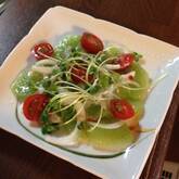 刺身コンニャクのカルパッチョ風サラダ