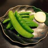 スナップエンドウのチリマヨ添え