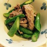 牛肉とアスパラの黒コショウ炒め