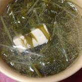 豆腐と水菜の中華スープ