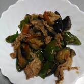 ナスの中華みそ炒め