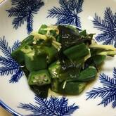 ワカメとオクラの酢の物