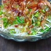 大根と水菜のパリパリジャコサラダ　【大根上部+大根葉】