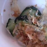 キュウリとジャコのおかか炒め