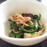 細切り豚肉と野菜炒め