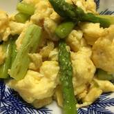 ホワイトアスパラの卵炒め