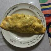 ジャガイモと鶏肉のオムレツ