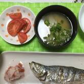 アジの塩焼き梅おろし添え