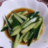 たたきキュウリの即席漬け