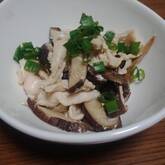 焼きシイタケとささ身の和えもの