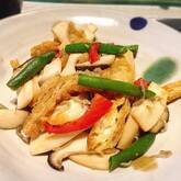 エリンギと油揚げのポン酢和え