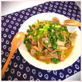 薄切り豚肉のマヨ炒め