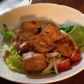 豆腐と豚バラ肉の中華炒め