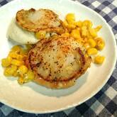 ホタテとコーンのバターソテー