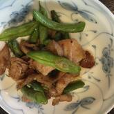 サヤインゲンの炒め物