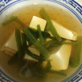 ホウレン草のふんわり卵汁