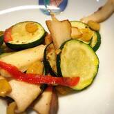 ズッキーニとコーンの炒め物