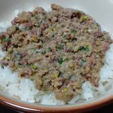 アジの梅なめろう丼
