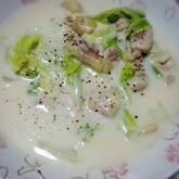 白菜と鶏肉のクリーム煮