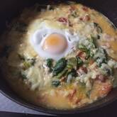 とろーりチーズのトマトとレタスの卵乗せ