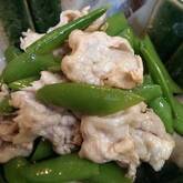 スナップエンドウの和風サラダ