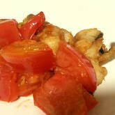 白身魚のフレッシュトマトソース