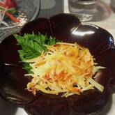 ジャガイモと桜エビのガレット