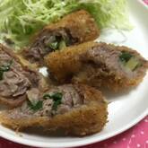 串カツ・牛肉と青ネギ