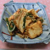 厚揚げのキムチ炒め